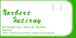 norbert hutiray business card